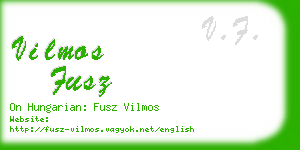 vilmos fusz business card